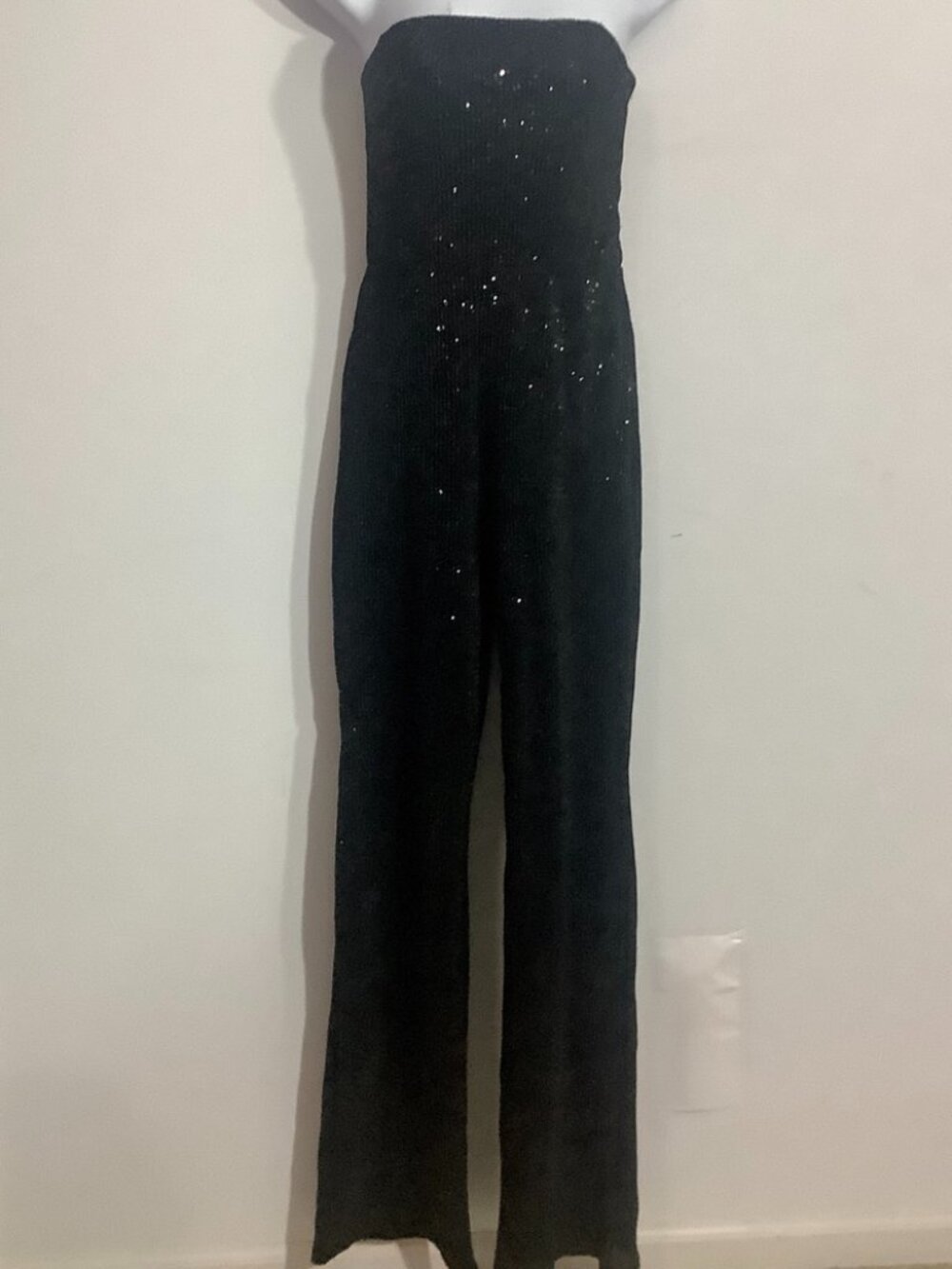 Tube Jumpsuit Glitzy Pull On Sequin Stretch Party Balletcore Eyecatching
